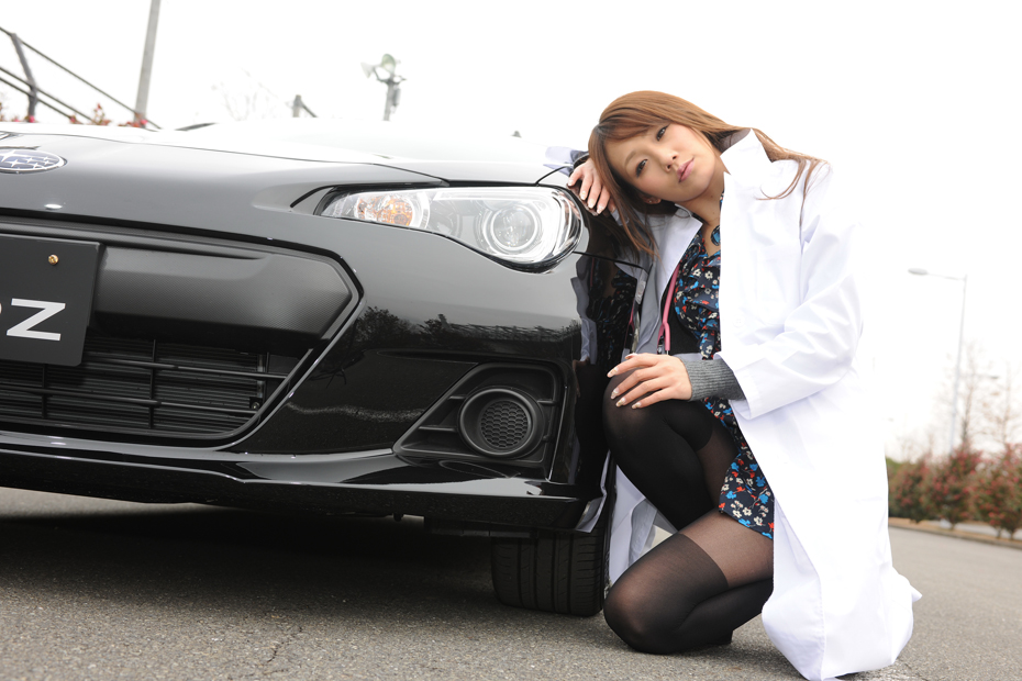 Japanese Model With The Subaru BRZ